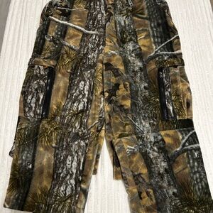 Windproof Warm Fleece Lined camouflage pants - L